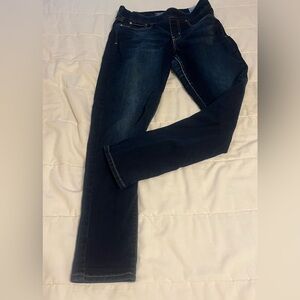 Signature Levi Strauss Dark Blue Women's pull on shaping Skinny Jeans-8